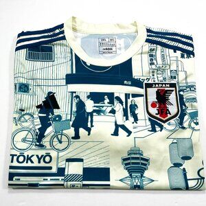 Adidas Japan JFA Tokyo Graphic Jersey 2XL Soccer Shirt 2023 Cityscape Slim Fit